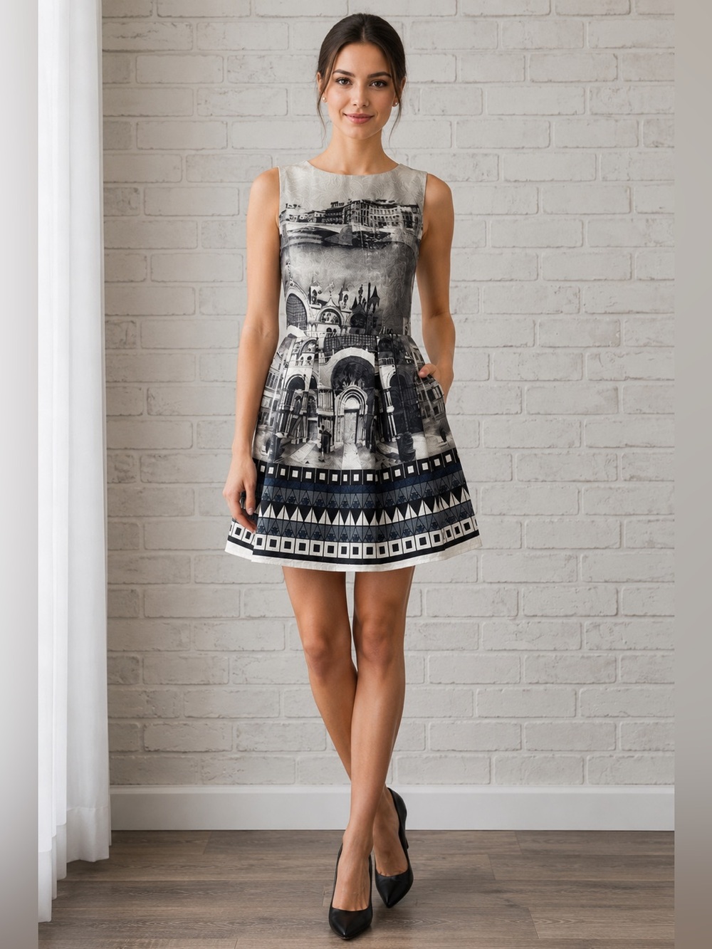 Nvrenzhuang Cathedral Sleeveless Dress NWT 2